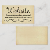 の結婚Webサイトカード |古いヴィンテージアンティーク エンクロージャーカード (正面/裏面)