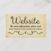 の結婚Webサイトカード |古いヴィンテージアンティーク エンクロージャーカード (正面)