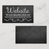 の結婚Webサイトカード |黒い黒板 エンクロージャーカード (正面/裏面)