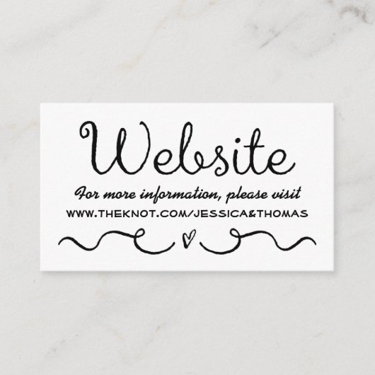 の結婚Webサイトカード | 黒モダンと白 エンクロージャーカード (正面)