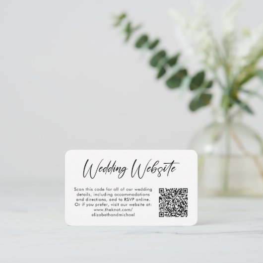 の結婚Webサイト写真QRコード エンクロージャーカード (スタンド正面)