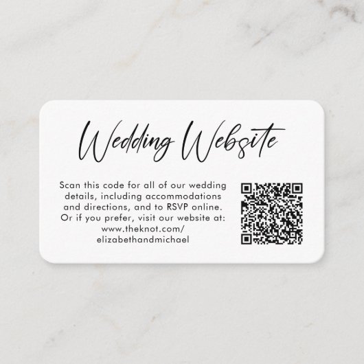 の結婚Webサイト写真QRコード エンクロージャーカード (正面)