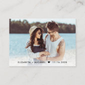 の結婚Webサイト写真QRコード エンクロージャーカード (裏面)