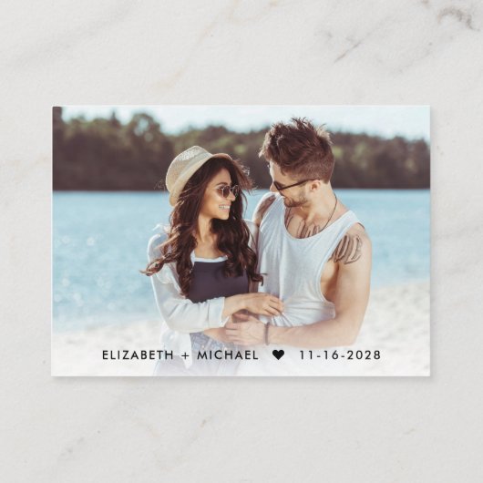 の結婚Webサイト写真QRコード エンクロージャーカード (裏面)