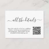 の結婚Webサイト写真QRコード エンクロージャーカード (正面)