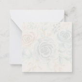 の結婚Webサイト名の追加日付QRコードのミニマル化 ノートカード (裏面)