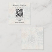 の結婚Webサイト名の追加日付QRコードのミニマル化 ノートカード (正面/裏面)
