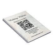 の結婚Webサイト名の追加日付QRコードのミニマル化 ノートブック (右側)