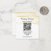 の結婚Webサイト名を追加QRコードミニマリスト写真 ノートカード (正面/裏面インサイチュ)