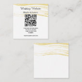 の結婚Webサイト名を追加QRコードミニマリスト写真 ノートカード (正面/裏面)