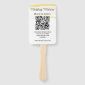 の結婚Webサイト名を追加QRコードミニマリスト写真 ハンドファン (正面)