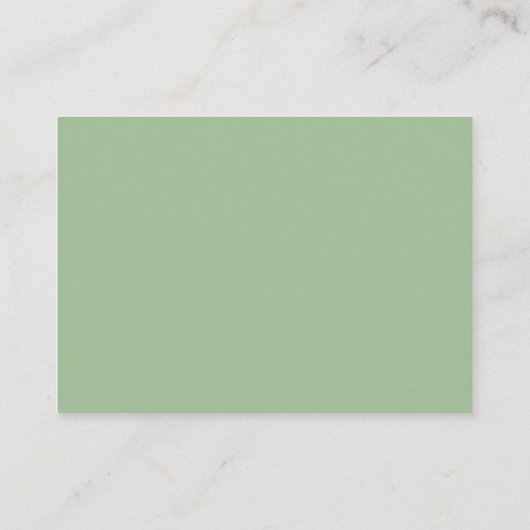 の結婚Webサイト挿入カードSage Green エンクロージャーカード (裏面)