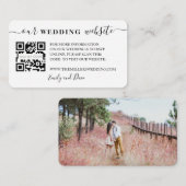 の結婚Webサイト書道挿入写真QRコード  エンクロージャーカード (正面/裏面)