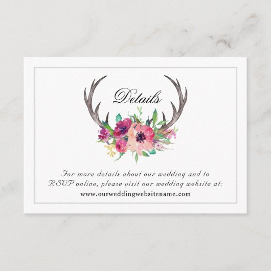 の結婚Webサイト詳細 エンクロージャーカード (正面)