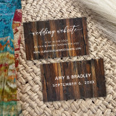 の結婚Webサイト詳細、Script & 素朴 Wood エンクロージャーカード