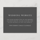 の結婚Webサイト |シックエレガントRSVP QRコード エンクロージャーカード (正面)