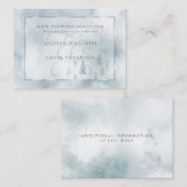 の結婚Webサイト |シルバーブルー冬のワンダーランド エンクロージャーカード (正面/裏面)