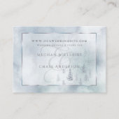 の結婚Webサイト |シルバーブルー冬のワンダーランド エンクロージャーカード (正面)