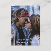 の結婚Webサイト | ブラックスクリプトと写真 エンクロージャーカード (裏面)