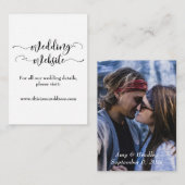 の結婚Webサイト | ブラックスクリプトと写真 エンクロージャーカード (正面/裏面)