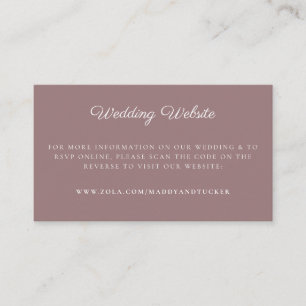 の結婚Webサイト ミニマリストメールRSVP QRコード エンクロージャーカード