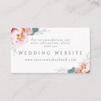 の結婚Webサイト |モダンフローラ赤面ピンク牡丹 エンクロージャーカード