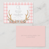 の結婚Webサイト |モノグラムコーラルギンガムフローラ 名刺 (正面/裏面)