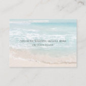 の結婚Webサイト |モノグラムモダン幾何学的ビーチ 名刺 (裏面)