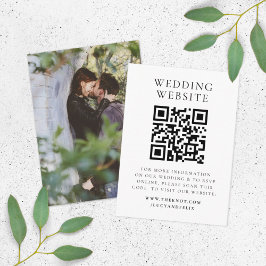 の結婚Webサイト | CHIC エレガント RSVP QRコード写真 エンクロージャーカード