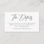 の結婚Webサイト | QRコードウェディングRSVP エンクロージャーカード (正面)