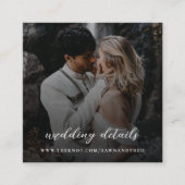 の結婚Webサイト | QRコードエレガント写真RSVP エンクロージャーカード (正面)