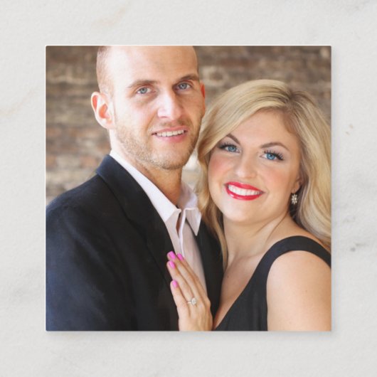 の結婚Webサイト | QRコードカップル写真RSVP エンクロージャーカード (裏面)