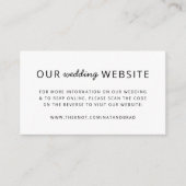 の結婚Webサイト | QRコードクリーンシンプルミニマリスト エンクロージャーカード (正面)