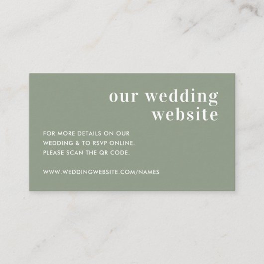 の結婚Webサイト | QRコードスキャンエンクロージャカード エンクロージャーカード (正面)