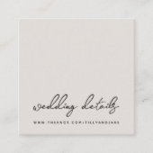 の結婚Webサイト | QRコードナチュラルミニマリストRSVP エンクロージャーカード (正面)