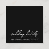 の結婚Webサイト | QRコードミニマリストブラックRSVP エンクロージャーカード (正面)