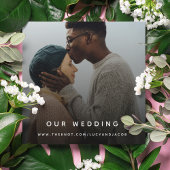 の結婚Webサイト | QRコードモダン写真RSVP エンクロージャーカード