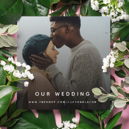 の結婚Webサイト | QRコードモダン写真RSVP エンクロージャーカード