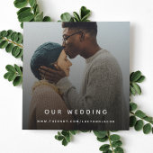 の結婚Webサイト | QRコードモダン写真RSVP エンクロージャーカード