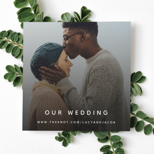 の結婚Webサイト | QRコードモダン写真RSVP エンクロージャーカード