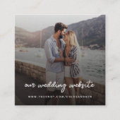 の結婚Webサイト | QRコード最小化写真RSVP エンクロージャーカード (正面)