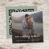 の結婚Webサイト | QRコード最小化写真RSVP エンクロージャーカード