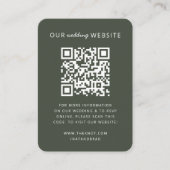 の結婚Webサイト | QRコード最小化写真RSVP エンクロージャーカード (正面)