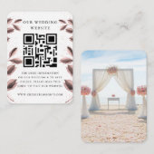 の結婚Webサイト | QRコード最小化写真RSVP En エンクロージャーカード (正面/裏面)