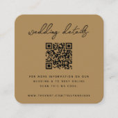 の結婚Webサイト | QRコード金ゴールドミニマル写真RSVP エンクロージャーカード (正面)