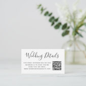 の結婚Webサイト | QRコードRSVPミニマルのシンプル エンクロージャーカード (スタンド正面)