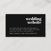 の結婚Webサイト | RSVPスキャン可能QRコードレトロ エンクロージャーカード (正面)