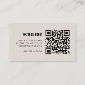 の結婚Webサイト | RSVPスキャン可能QRコードレトロ エンクロージャーカード (裏面)