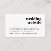 の結婚Webサイト | RSVPスキャン可能QRコードレトロ エンクロージャーカード (正面)