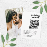 の結婚Webサイト | RSVP QRコードフォトレトロ エンクロージャーカード<br><div class="desc">クラシックシンプルの黒と白のスタイルでレトロなタイポグラフィとミニマモダンリストのスタイルでスタイリッシュのwebサイトの写真エンクロージャカー書ド、の写真エンクロージャカード。文字は簡単にあなたの名前パーソナライズされた、のウェブサイト結婚、スキャン可能なQRコードとメッセージを持つことができる種類のデザインの一ユニークつ結婚で、あなたの友人と家族の今後の特別な日まで保に。こもしの製品が救済必要な場合はカスタマイズ、メッセージ連絡ボタンを使って私に連絡してください。</div>